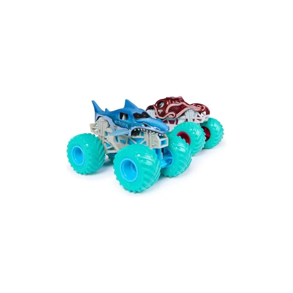MONSTER JAM MEGALODON vs OCTON8ER SPIN MASTER 1:64 Scale Monster Trucks 2-pack